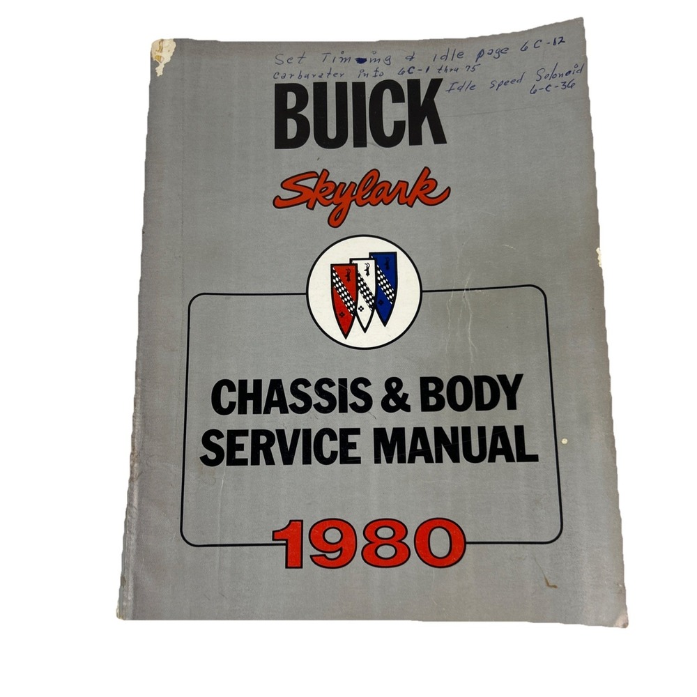 1980 Buick Skylark Factory Service Manual Original Shop Repair Book